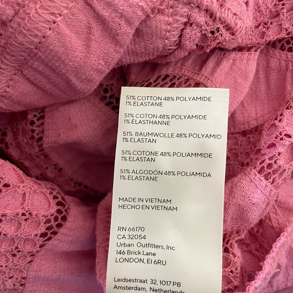 $128 NEW Free People  Candy Shop Lace Texture Tunic V-neckline Ruffle accents S - Picture 8 of 8